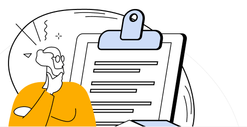 man looking at a clipboard