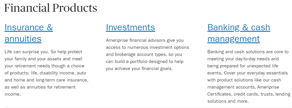 services offered by the company