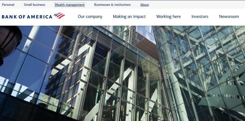 b of a wealth management section of the website