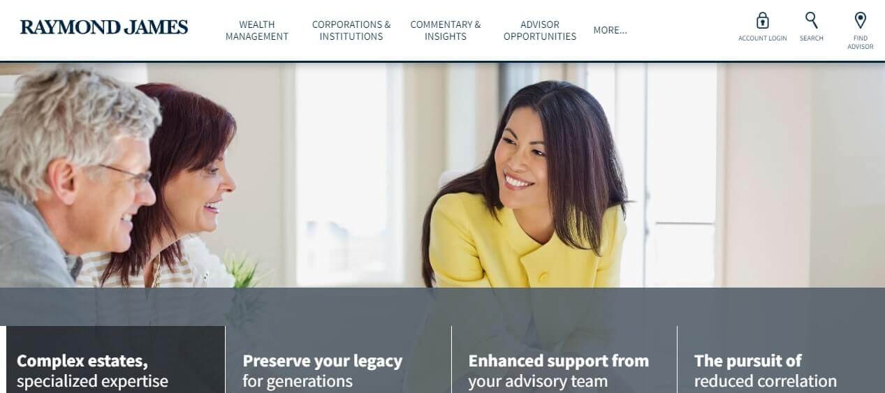 raymond james representative talking to clients